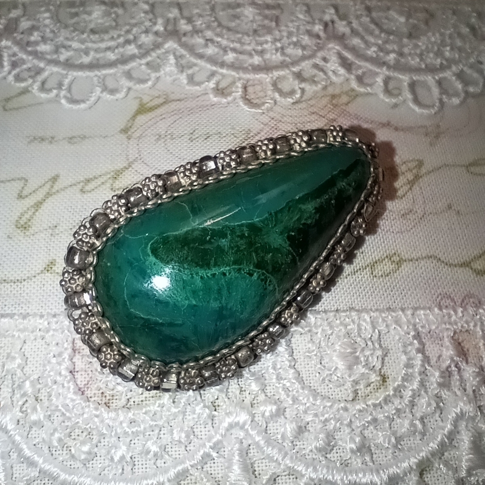 Vintage Sterling Silver & Eilat Stone Brooch-Pendant from Israel - Picture 8 of 9